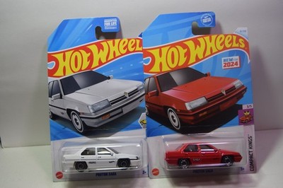 2024-2025 Hot Wheels Proton Saga (Lot Of 2) WHITE & red AS PICTURE NEW