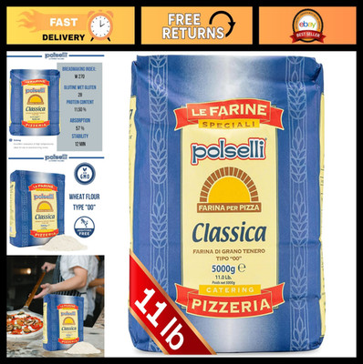 Extra Fine Double Zero Flour 11 lbs - Ideal for Neapolitan Pizza, Bread & Pasta