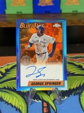 Topps 2025 Chrome George Springer 1990 Auto Orange /25 
