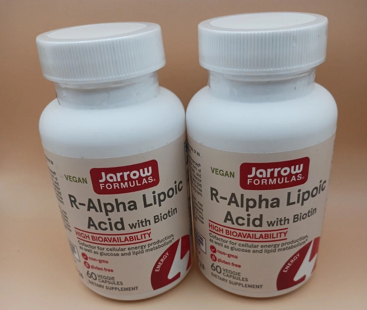 2pk Jarrow Formulas R-Alpha Lipoic Acid with Biotin 60ct Ea EXP 06/2026