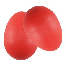 1 Pair Plastic Percussion Musical Egg Maracas Shakers red N4F22296