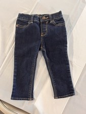 EUC OshKosh B'gosh Baby Girls Skinny Jeans Dark Wash Blue Denim Size 12M