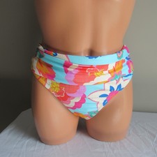 La Blanca High Waist Sash Swim Bottom Multi 12 NWT