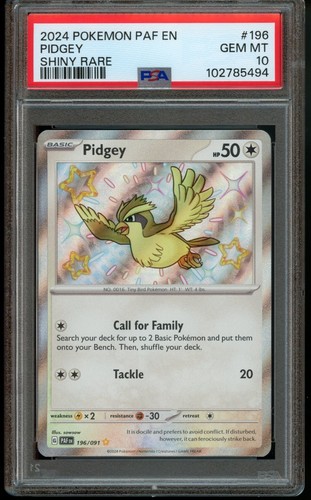 Pidgey graded PSA 10 for sale on eBay