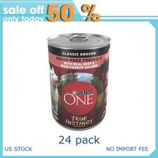 Purina One True Instinct Classic Ground Wet Dog Food, 13 oz Cans 24 Pack