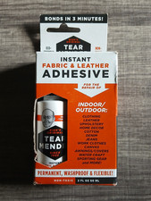Tear Mender Instant Fabric and Leather Adhesive, White, 2 Oz Bottle TM-1