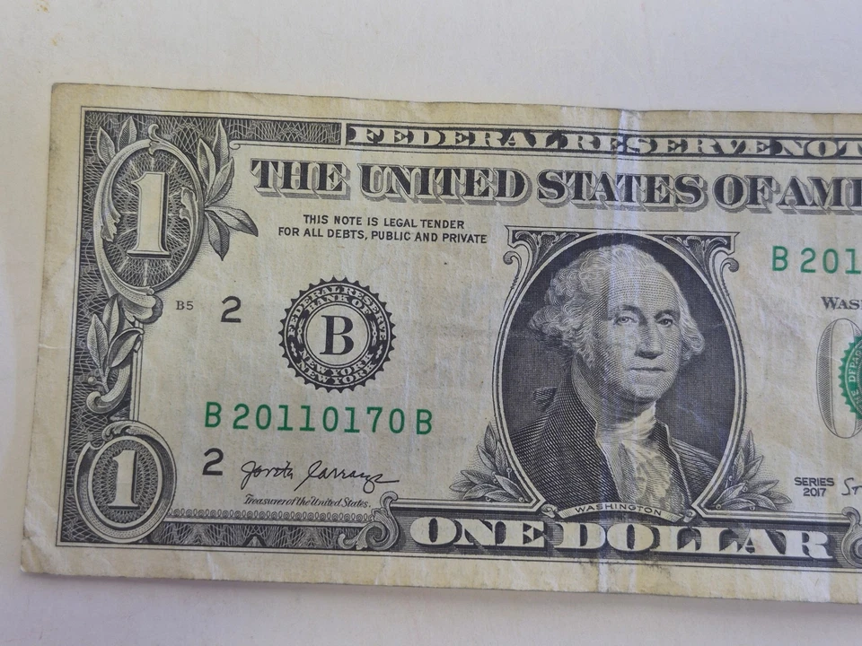 JAN 7 OR JUL 1 2011, DUAL BIRTHDAY NOTE B2011 01 7 0, 1$ One Dollar Bill - Image 3 of 4