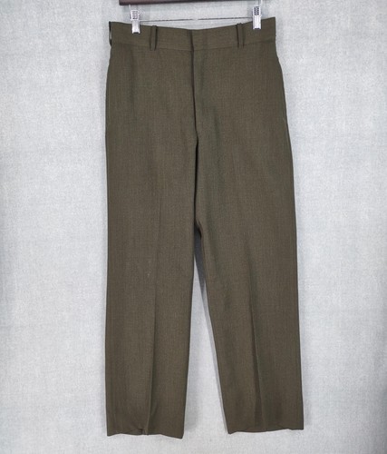 Marine Corps Dress Pants Mens 32R Uniform Slacks Military DSCP Poly Wool Blend