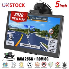 5" GPS Sat Navs for Car Truck HGV Navigation 8G UK&EU Map Free Lifetime Screen