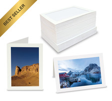 Better Office Products 50 Pack Photo Frame Note Cards 4x6 Inch Inserts Envelopes