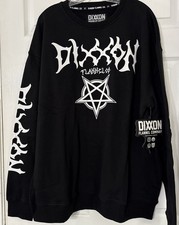 Dixxon Sweater Mens 2XL Black Crewneck Sweatshirt Pullover Pentagram Star