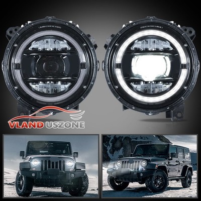 LED Headlights w/Startup Sequential For 2018-2025 Jeep Wrangler JL Gladiator L+R