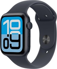 Apple Watch SE 3 GPS 44mm Midnight Aluminum Case Sport Band M/L 2025 MEHQ4LWA