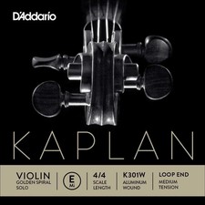 Kaplan Golden Spiral Solo Violin E String, Aluminium Wound, Loop End, Medium