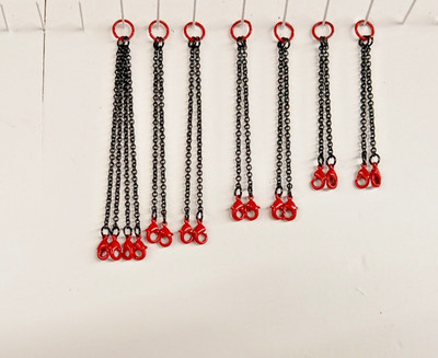 All Metal Crane Lifting Sling Set. In Authentic Mammoet Red In 1/87th Scale.