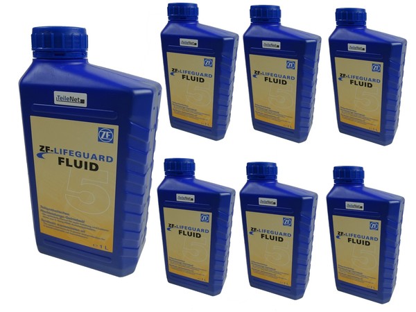 (18,99 Eur/L) 7X 1L Original ZF Lifeguard Fluid 5 GetriebeöL Automatikgetriebe-image