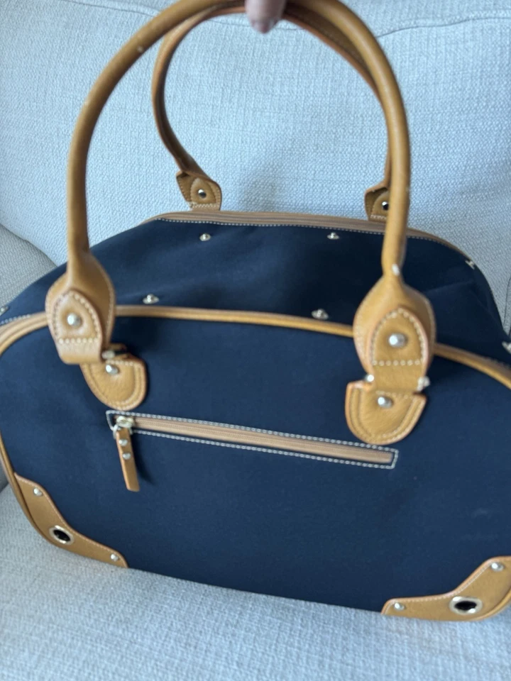 Nuevo Portador de Mascotas Elegante Lona Negro y Tostado Perros/Gatos 17.5 x 11 x 8.5 Foto 3 de 4