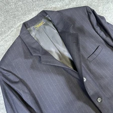 Brooks Brothers Blazer Mens 46 Pinstripe Wool Union Made USA Classic Suit Coat