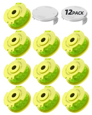 Weed Wacker String Compatible with Ryobi One Plus+ 10 Spools & 2 Caps