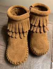 Minnetonka Moccasins Shoes Suede Leather Infant/Toddler Size 2