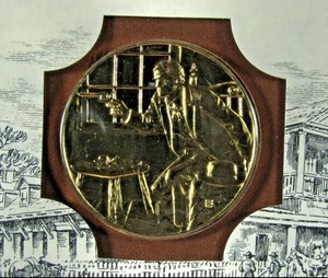 Billy The Kid Pat Garrett 24k Gold Plated Sterling Silver Medal