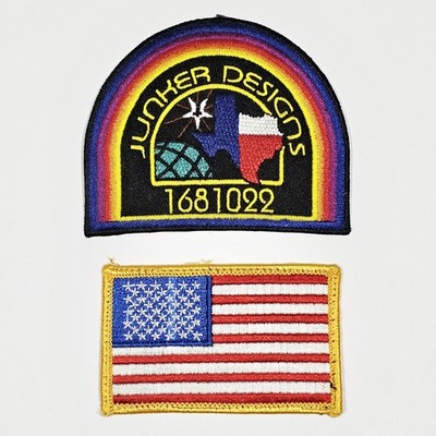 Science Fiction Patches ALIEN - DENNIS PARKER Iron-on JUNKER DESIGNS & US BANNER