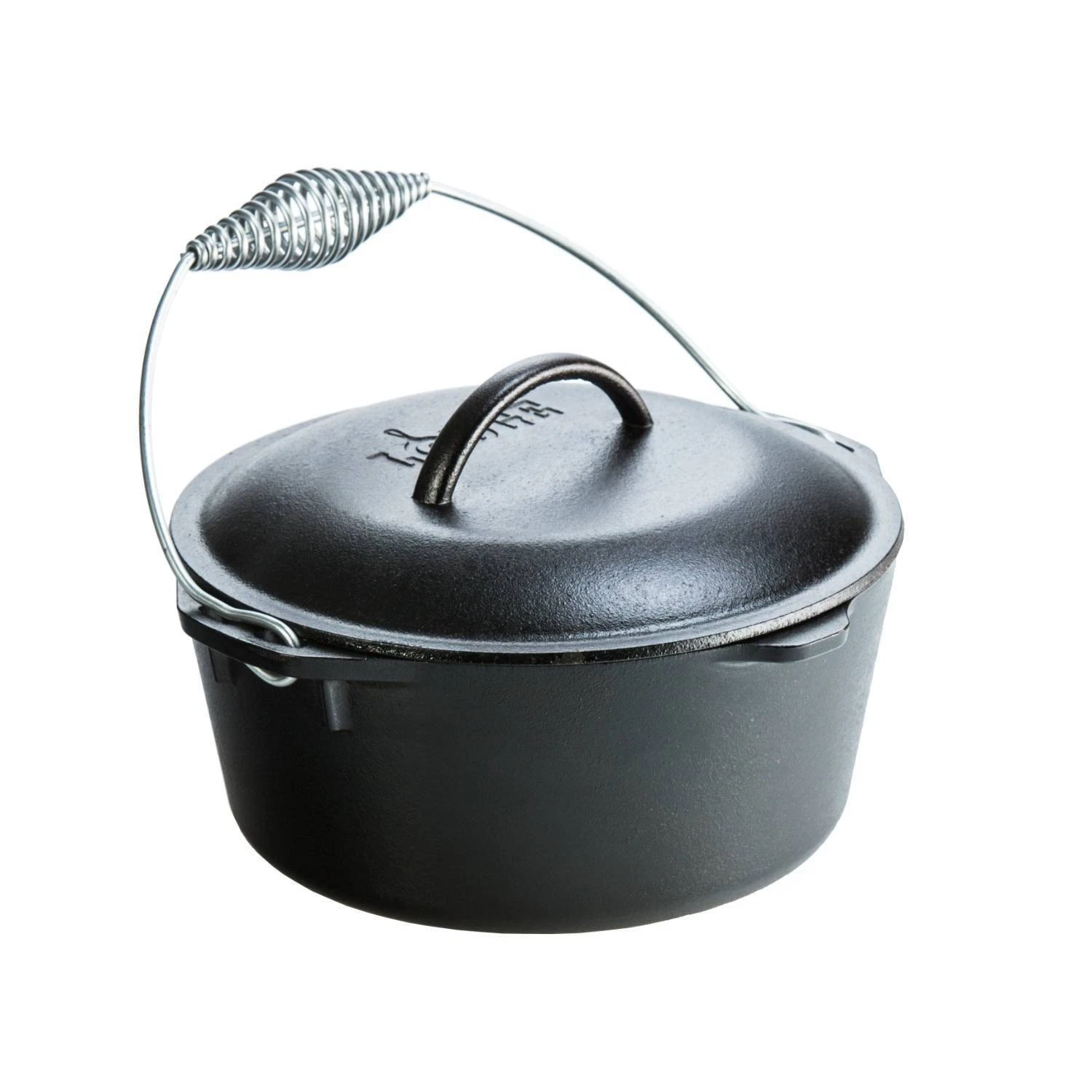 LODGE Cast Iron 5 Quart Seasoned Dutch Oven with Bail Handle