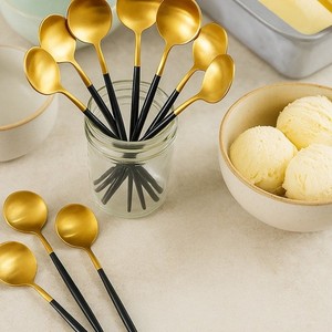 MCM Bar Spoons Cocktail Mixing Stirrers Set of 12 Gold & Black