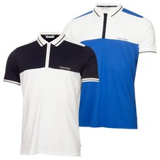 Calvin Klein Men's Springhill Colourblock Moisture Wicking Golf Polo Shirt