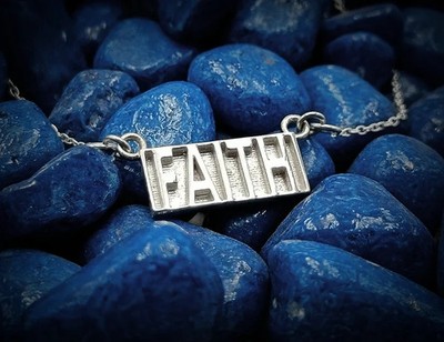 925 Silver FAITH Designer Blank Bezel Necklace 9x20mm Jewelry Making