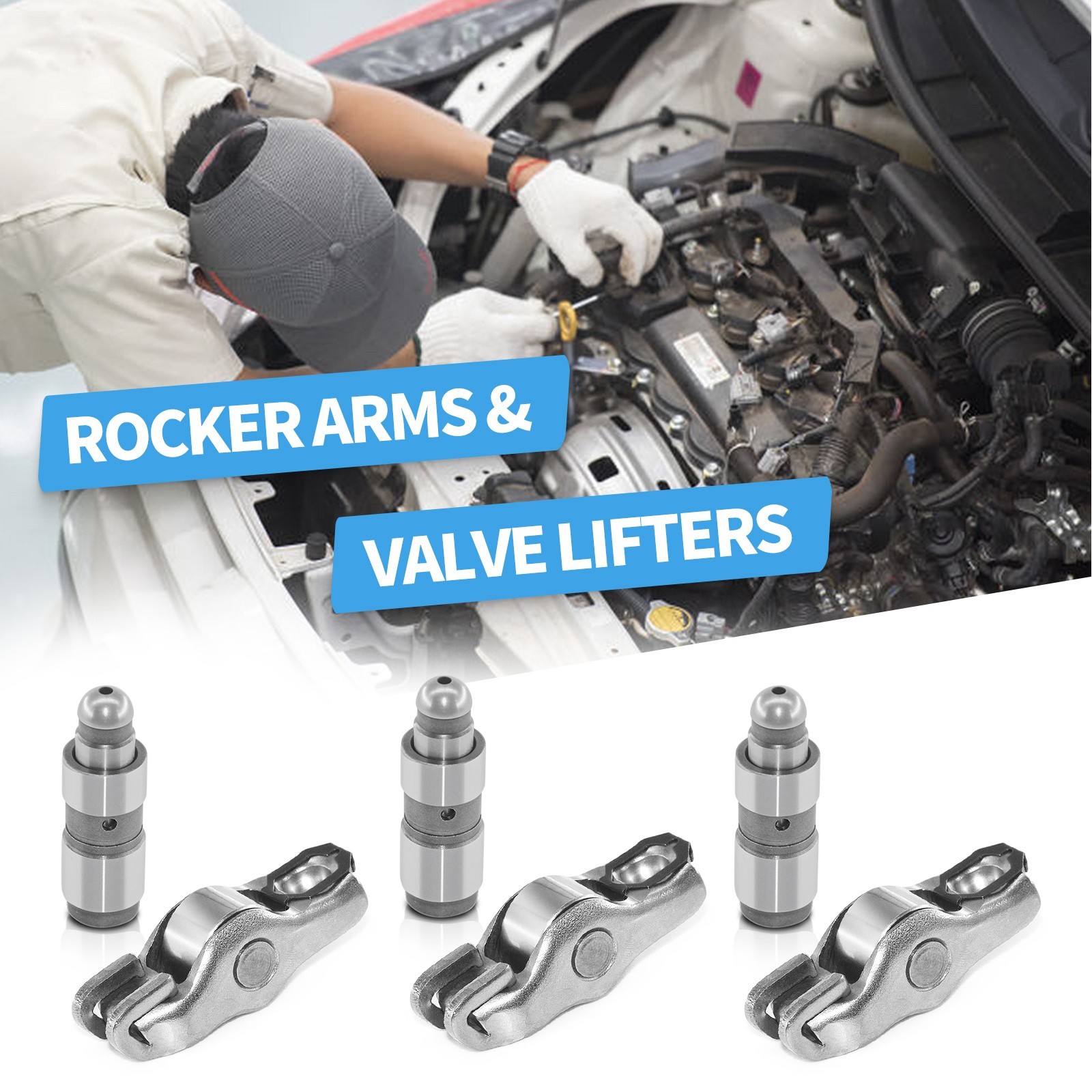 EPChunMi 8 Rocker Arm and 8 Valve Lifters For 11-17 F-150 Mustang 5.0L V8 Engine