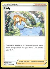 lady trainer pokemon card price Full Art #193/196 2022 Sword & Shield Lost Origin Will Re Pokemon Lost Origin Ultra Rare