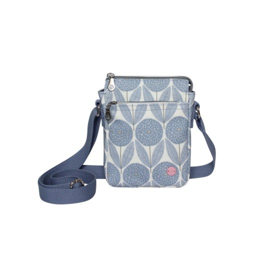 Earth Squared Blue Flower Oil Cloth Phone Pouch - BNWT