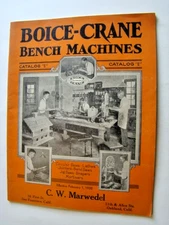 Boice-Crane Bench Machines 1932 Catalog "E" Band & Jig Saws, Lathes Toledo OH