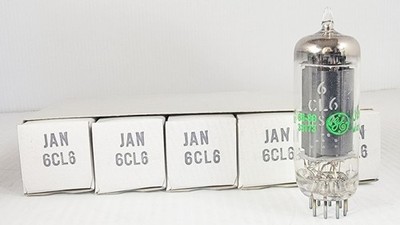 New In Original Boxes One Sleeve of Five (5) GE JAN 6LC6 (6197) Tubes