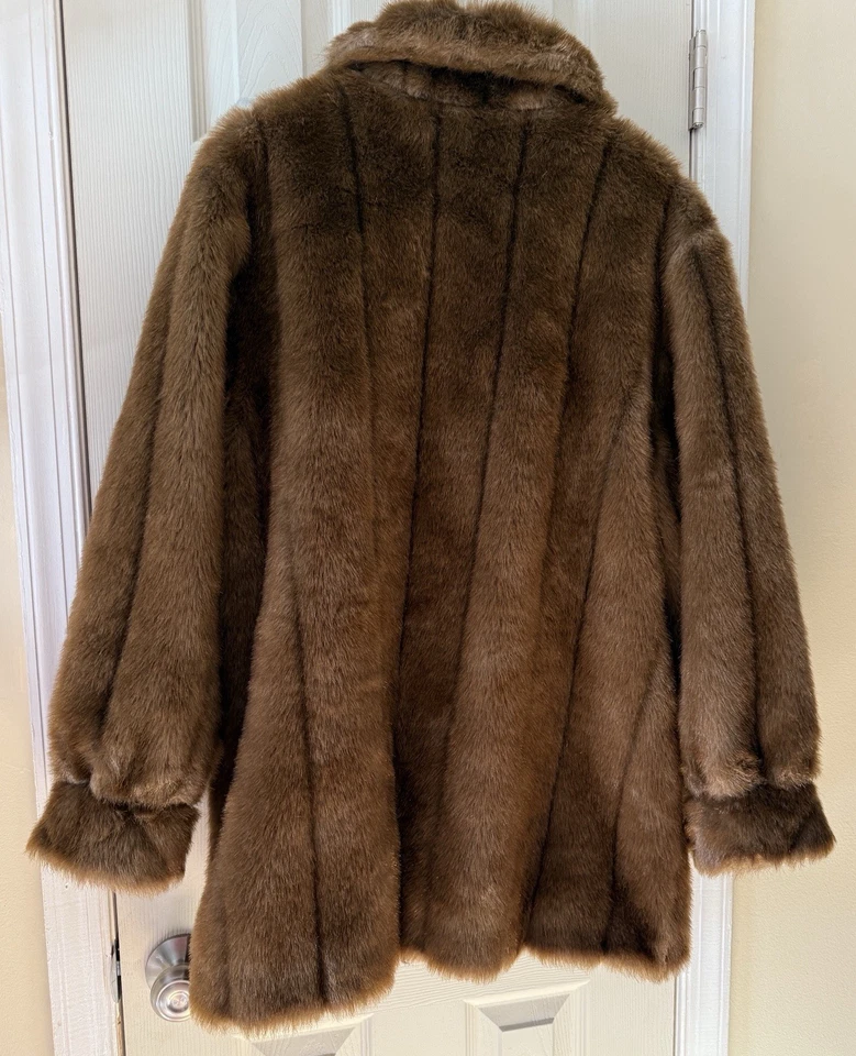 Chaqueta Dennis Basso Marrón Imitación Piel Cremallera Talla L Foto 2 de 4