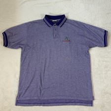 VTG Arizona Diamondbacks 90s Purple Collared Poly Blend Polo Shirt Mens Large