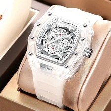 Transparent Mens Watch Fashion Quartz Wristwa...