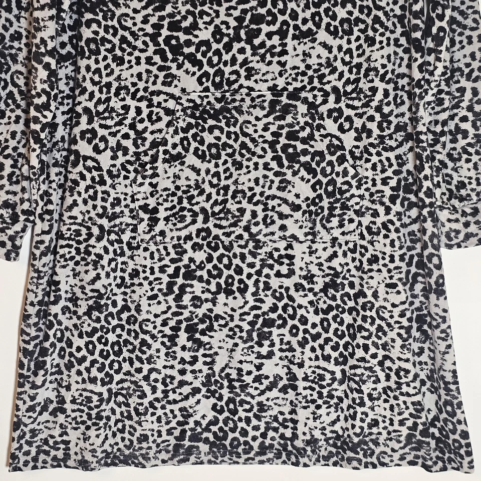 Sonoma Ropa de Dormir Vestido de Salón Para Mujer XL Estampado de Leopardo Manga Larga Bolsillo Pijama Foto 3 de 4