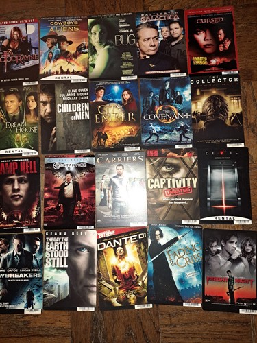 20 Horror Blockbuster Film Unterstützer Karten 5,5” x 8” Kostenloser Versand