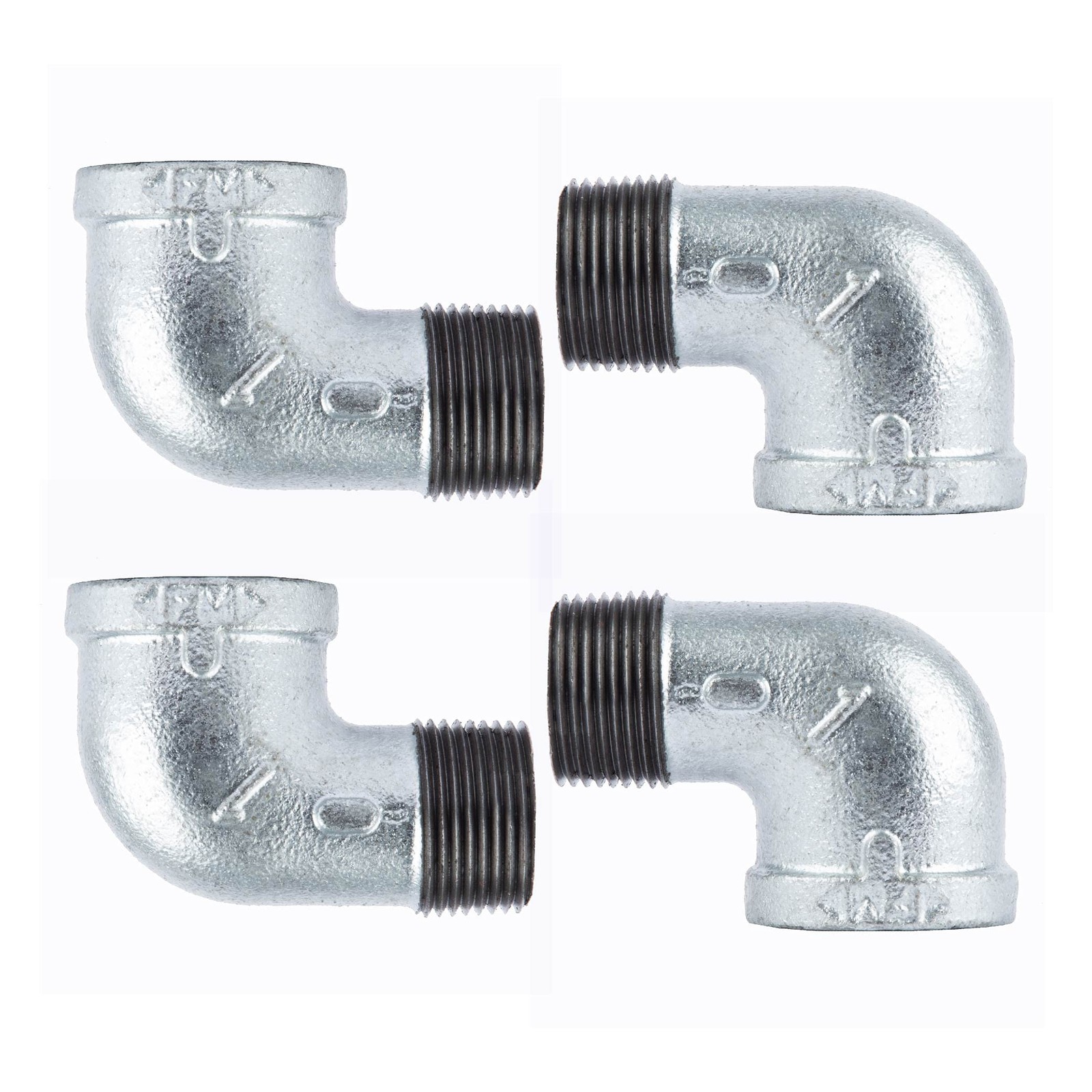 Galvanized 90 Degree Street Elbow Pipe Fitting Plumbing Hardware 1 Inch