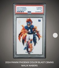 Panini 2024 Phoenix Color Blast Malik Nabers Rookie #CB-MNS PSA 10 Giants