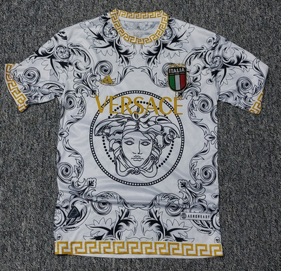 Adidas Italien x Versace Konzept-Trikots Weiß Gold Gr. L (  R-E-P-L-I-K-A )