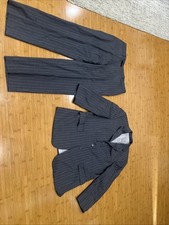 Hugo Boss Scorsese/Movie Grey Suit Pinstripe Wool Size 42S 36/29 Pants 