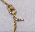Vintage Crown Trifari Gold Tone Black Bead Long Necklace 54 Inches — photo 4