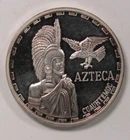 2oz .999 Fine Silver Azteca Cuauhtemoc Round