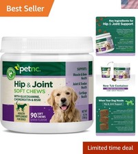 90 Count Dog Joint Health Chews - Liver Flavor, Enhances Mobility - Made in USA