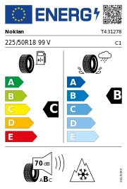 Nokian WR Snowproof P XL 3PMSF DOT22 225/50 R18 99V Winterreifen - Bild 3 von 3