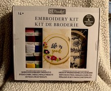 Complete DIY Embroidery Kit: 2 Sets with Threads, Hoops, and Instructions