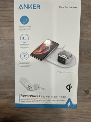 Anker PowerWave+ Charging Mat with Watch Holder - White